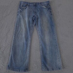 TK Axel Jeans Men 38x30 Blue Slim Fit Boot Cut Light Wash Mid Rise Preppy Casual